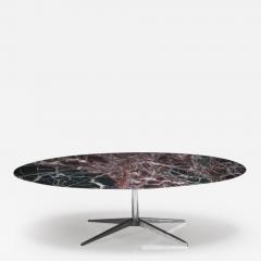 Florence Knoll Oval Burgundy Marble Dining Table by Florence Knoll United States 1960s - 3487675