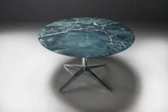 Florence Knoll Oval Green Marble Dining Table by Florence Knoll United States 1960s - 3484497