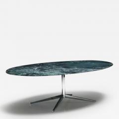 Florence Knoll Oval Green Marble Dining Table by Florence Knoll United States 1960s - 3487676