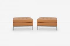 Florence Knoll Pair of Florence Knoll Leather Ottomans 1965 - 4207313