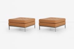 Florence Knoll Pair of Florence Knoll Leather Ottomans 1965 - 4207314