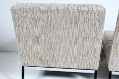 Florence Knoll Pair of Florence Knoll Model 65 Chrome Slipper Lounge Chairs 1973 - 3059503