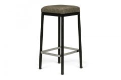 Florence Knoll Pair of Florence Knoll for Knoll International Black and Silver Bar Stools - 4274904