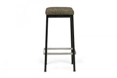Florence Knoll Pair of Florence Knoll for Knoll International Black and Silver Bar Stools - 4274905