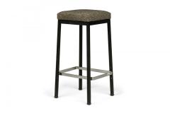 Florence Knoll Pair of Florence Knoll for Knoll International Black and Silver Bar Stools - 4274906