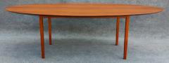 Florence Knoll Rare Massive 96 x54 Oval Walnut Florence Knoll Dining or Conference Table 1960s - 3219321