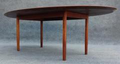 Florence Knoll Rare Massive 96 x54 Oval Walnut Florence Knoll Dining or Conference Table 1960s - 3219359