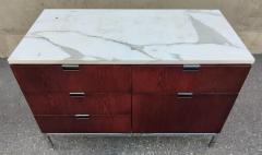 Florence Knoll Restored Vintage Carrara Marble and Rosewood Florence Knoll Credenza - 3114106
