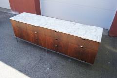 Florence Knoll Rosewood Credenza with Marble Top by Florence Knoll - 3095092