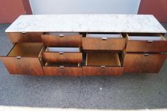 Florence Knoll Rosewood Credenza with Marble Top by Florence Knoll - 3116227