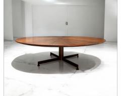 Florence Knoll Style Stow Davis Knife Edge Dining Table w Bronze Base 1960 - 4044262