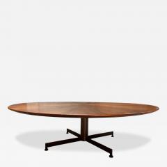 Florence Knoll Style Stow Davis Knife Edge Dining Table w Bronze Base 1960 - 4045899