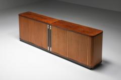 Florence Knoll Teak Office Cabinets with Tambour Doors for Knoll 1980s - 2315854