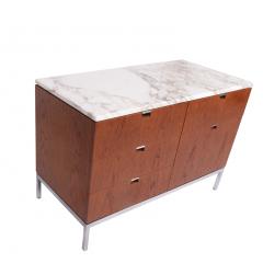 Florence Knoll Teak and Marble Florence Knoll Executive Small Chest for Knoll - 1203426