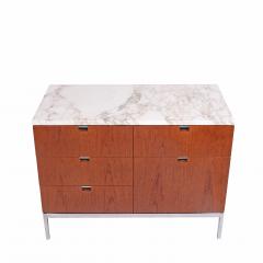 Florence Knoll Teak and Marble Florence Knoll Executive Small Chest for Knoll - 1203427