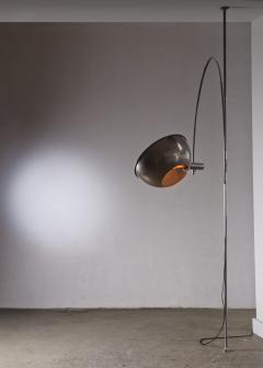 Florian Schulz Ceiling to Floor Lamp by Florian Schulz with Adjustable Arc Germany 1970s - 3022848