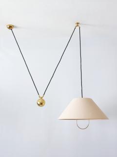 Florian Schulz Early Rare Elegant Counterweight Pendant Lamp by Florian Schulz Germany 1960s - 3055302
