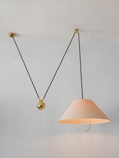 Florian Schulz Early Rare Elegant Counterweight Pendant Lamp by Florian Schulz Germany 1960s - 3055303