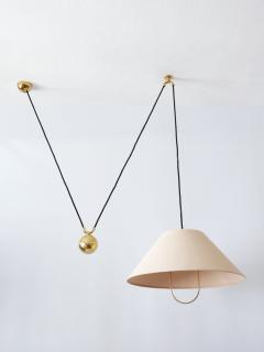 Florian Schulz Early Rare Elegant Counterweight Pendant Lamp by Florian Schulz Germany 1960s - 3055304