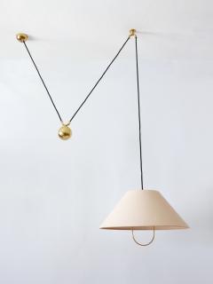 Florian Schulz Early Rare Elegant Counterweight Pendant Lamp by Florian Schulz Germany 1960s - 3055307