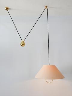 Florian Schulz Early Rare Elegant Counterweight Pendant Lamp by Florian Schulz Germany 1960s - 3055308