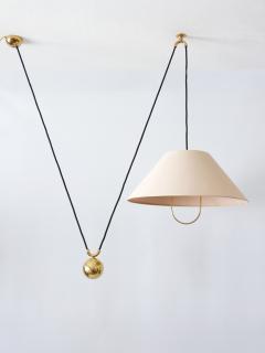 Florian Schulz Early Rare Elegant Counterweight Pendant Lamp by Florian Schulz Germany 1960s - 3055309