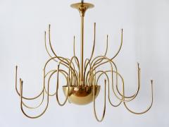 Florian Schulz Elegant Brass Chandelier or Pendant Lamp Mesa 18 by Florian Schulz Germany 1990s - 2976562