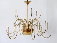 Florian Schulz Elegant Brass Chandelier or Pendant Lamp Mesa 18 by Florian Schulz Germany 1990s - 2976566