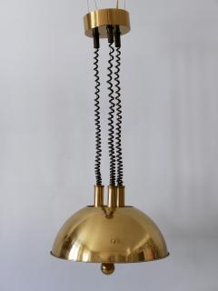 Florian Schulz Large Elegant Mid Century Pulldown Brass Pendant Lamp by Florian Schulz 1970s - 4124741