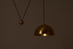 Florian Schulz Pendant Lamp Posa with Side Pull in Brass by Florian Schulz Germany 1970s - 1238444