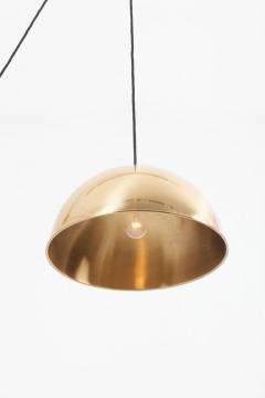 Florian Schulz Pendant Lamp Posa with Side Pull in Brass by Florian Schulz Germany 1970s - 1238450