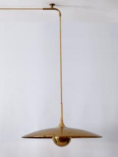 Florian Schulz Rare Early Brass Counterweight Pendant Lamp Onos 55 by Florian Schulz 1960s - 2511856