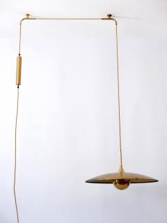 Florian Schulz Rare Early Brass Counterweight Pendant Lamp Onos 55 by Florian Schulz 1960s - 2511857