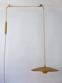 Florian Schulz Rare Early Brass Counterweight Pendant Lamp Onos 55 by Florian Schulz 1960s - 2511859