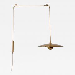 Florian Schulz Rare Early Brass Counterweight Pendant Lamp Onos 55 by Florian Schulz 1960s - 2515670