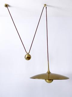 Florian Schulz Rare Early Brass Counterweight Pendant Lamp Onos 55 by Florian Schulz 1960s - 4285903