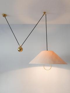 Florian Schulz Rare Early Counterweight Pendant Lamp by Florian Schulz Germany 1960s - 2906440