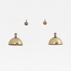 Florian Schulz Rare Early Florian Schulz Double Posa Counterweight Pendant Lamp in Solid Brass - 1366649