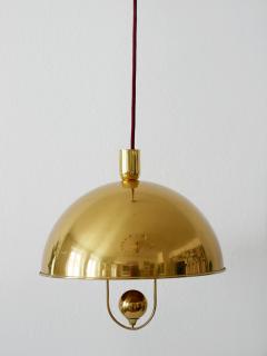 Florian Schulz Rare Mid Century Modern Brass Pendant Lamp by Florian Schulz Germany 1960s - 1931075