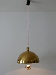 Florian Schulz Rare Mid Century Modern Brass Pendant Lamp by Florian Schulz Germany 1960s - 1931076