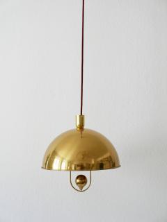 Florian Schulz Rare Mid Century Modern Brass Pendant Lamp by Florian Schulz Germany 1960s - 1931078
