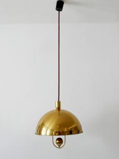 Florian Schulz Rare Mid Century Modern Brass Pendant Lamp by Florian Schulz Germany 1960s - 1931080