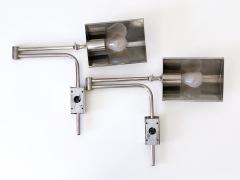 Florian Schulz Set of Two Articulated Wall Lamps or Reading Lights by Florian Schulz 1970s - 4301439