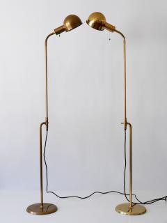 Florian Schulz Set of Two Mid Century Modern Reading Floor Lamps Bola by Florian Schulz 1970s - 2511850