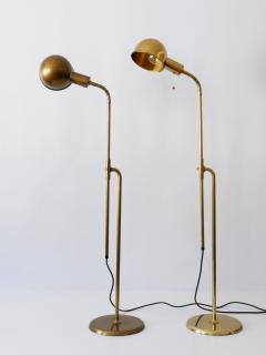 Florian Schulz Set of Two Mid Century Modern Reading Floor Lamps Bola by Florian Schulz 1970s - 2511852