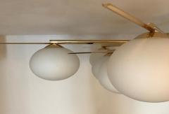 Flushmount Brass and Glass Starburst Italy - 1414610