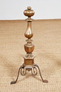 Fluted Bronze Andirons - 3958810