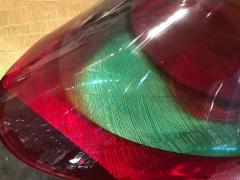 Fluvio Bianconi Vibrant red blue murano glass bowl by Fluvio Bianconi - 1172969