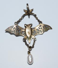 Flying Bat Georg Kleeman Pendant Plique A Jour Sterling Silver - 734948