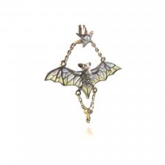 Flying Bat Georg Kleeman Pendant Plique A Jour Sterling Silver - 751071